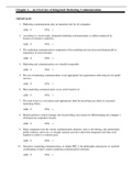 Test Bank For Advertising Promotion And Oher Aspects In Integrated Marketing Communications, 9e Shimp Chapter 1_20 Questions And Answers In 353 Pages.