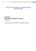 TEST BANK - MATERNAL AND PEDS NURSING RETAKE GUIDE