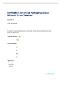 NURS6501 Advanced Pathophysiology Midterm Exam1 Version 1