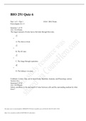 BIO 251|BIO 251 Quiz 6|BIO 251 Quiz 6 |ALREADY GRADED |DOWNLOAD TO SCORE AN A