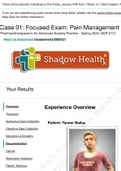 Pain Management Shadow Health Exam-Documentation