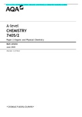 AQA A-LEVEL CHEMISTRY PAPER 2 ORGANIC AND PHYSICAL CHEMISTRY MARKING SCHEME 