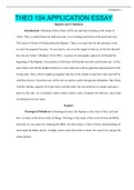 THEO 104 APPLICATION ESSAY