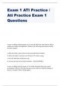 Exam 1 ATI Practice / Ati Practice Exam 1 Questions