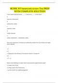 BCHM 307 homework review Test PREP  WITH COMPLETE SOLUTION