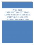 WGU PATHOPHYSIOLOGY D236 QUESTIONS AND CORRECT ANSWERS 2024/2025 GRADED A+