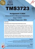 TMS3723 Assignment 5 (COMPLETE ANSWERS) 2024 - DUE 9 September 2024