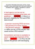 PCA/CFSS TRAINING EXAM 2024 ACTUAL EXAM  CORRECT EXAM QUESTIONS WITH DETAILED VERIFIED  ANSWERS (100% CORRECT ANSWERS) ALREADY  GRADED A+