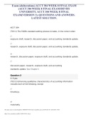 Exam (elaborations) ACCT 304 WEEK 8 FINAL EXAM (ACCT 304 WEEK 8 FINAL EXAM/DEVRY UNIVERSITY. ACCT 304 WEEK 8 FINAL EXAM(VERSION 3). QUESTIONS AND ANSWERS. LATEST SOLUTION.