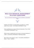 WGU C214 FINANCIAL MANAGEMENT BUNDLED EXAMS  |GUARANTEED PASS!!