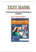 TEST BANK FOR: PROFESSIONAL NURSING: CONCEPTS & CHALLENGES 9TH EDITION BY BETH PERRY BLACK{ UPDATED VERSION!!!}