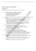 NURSING MSN 553: UNIT 1 QUIZ : Chapter 1. The Role of the Nurse Practitioner Multiple Choice Identify the choice that best completes the statement or answers the question.1. Nurse practitioner prescriptive authority is regulated by....Kaplan University|Co