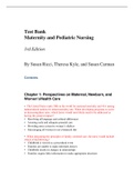 Other Test Bank Maternity and Pediatric Nursing 3rd Edition By Susan Ricci, Theresa Kyle, and Susan Carman (complete all chapters)