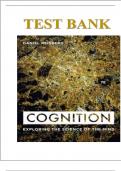 TEST BANK FOR COGNITION EXPLORING THE SCIENCE OF THE MIND, 7TH EDITION, DANIEL REISBERG ;COMPLETE SOLUTION