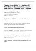 The Ce Shop: 30-Hr. Tx Principles Of Real Estate Ii Questions And Answers With Verified Solutions 100% Correct!!!