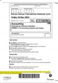 Pearson Edexcel International Advanced Level International Advanced Subsidiary PAPER 1: The Accounting  System and Costing May 2024 Questions Paper