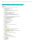 BIOL 1001 Mitosis & Meiosis questions, answers (100 Q and A)