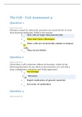 BIOL 103 Quiz 4 The Cell Unit Answered