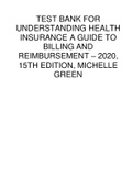 Test Bank: Understanding Health Insurance: A Guide to Billing and Reimbursement – 2020 15th Edition by Green