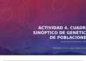 Cuadro sinóptico de genética de poblaciones. Todo sobre ello. 