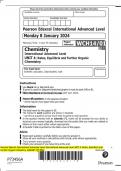 Pearson Edexcel International Advanced Level International Advanced Level UNIT 4: Rates, Equilibria and  Further Organic Chemistry JANUARY QP 2024 