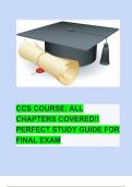 CCS COURSE: ALL CHAPTERS COVERED!! PERFECT STUDY GUIDE FOR FINAL EXAM