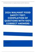 2024 Walmart Food Safety Test: Compilation of Questions with 100% Correct Answers