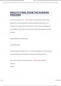 NSG2113 FINAL EXAM THE NURSING PROCESS.pdf 100% correct