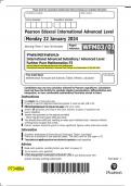 Pearson Edexcel International Advanced Level Mathematics International Advanced Subsidiary/ Advanced Level Further Pure Mathematics F3 QP JAN 2024