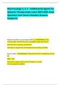 Pharmacology 3, 4, 5 - Antibacterial Agents For Systemic Therapy Exam Latest 2024-2025 Actul Questions And Correct Detailed Answers Graded A+