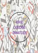 resumen categorías gramaticales, tiempos verbales y sintagmas de sintaxis