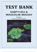 Test Bank For Karp’s Cell and Molecular Biology, 9th Edition By Gerald Karp, Janet Iwasa, Wallace Marshall |9781119598169| Chapter 1-18|LATEST