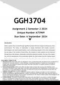 GGH3704 Assignment 2 (COMPLETE ANSWERS) Semester 2 2024 (673969) - DUE 6 September 2024