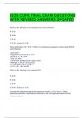 ISDS COPE FINAL EXAM QUESTIONS WITH REVISED ANSWERS UPDATED 