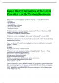 Cope Health Scholars 2024 Exam Questions with Revised Answers 