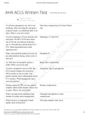 AHA ACLS Written Test