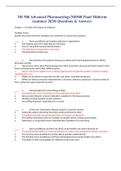 Exam (elaborations) NR 508 Advanced Pharmacology Final Midterm (summer 2020) Questions & Answers (NR 508 Advanced Pharmacology Final Midterm (summer 2020) Questions & Answers) 