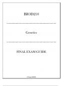 (Portage) BIOD210 Genetics Final Exam Guide 2024-2025