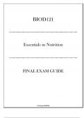 (Portage) BIOD121 Essentials in Nutrition Final Exam Guide 2024-2025