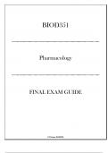 (Portage) BIOD351 Pharmacology Final Exam Guide 2024-2025