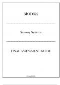 (Portage) BIOD322 - Mod 4 Sensory Systems - Final Assessment Guide 2024-2025.