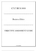 (WGU C717) BUS 3000 - Business Ethics - Objective Assessment Guide 2024-2025.