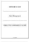 (WGU D099) BUS 3130 - Sales Management - Objective Assessment Guide 2024-2025