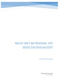 Samenvatting Recht met betrekking tot sekse, seksualiteitsbeleving en voortplanting 