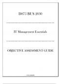 (WGU D075) BUS 2030 - IT Management Essentials - Objective Assessment Guide 2024-2025