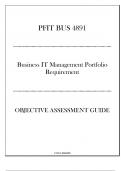 (WGU PFIT) BUS 4891 - Management Portfolio Requirement - Objective Assessment Guide 2024-