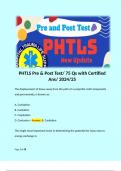 PHTLS Pre & Post Test/ PHTLS - Post Test, & More in One Bundle. 