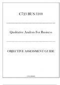 (WGU C723) BUS 3100 - Qualitative Analysis For Business - Objective Assessment Guide 2024-2025