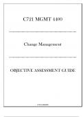 (WGU C721) MGMT 4400 - Change Management - Objective Assessment Guide 2024-2025