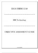 (WGU D356) HRM 3540 - HR Technology - Objective Assessment Guide 2024-2025